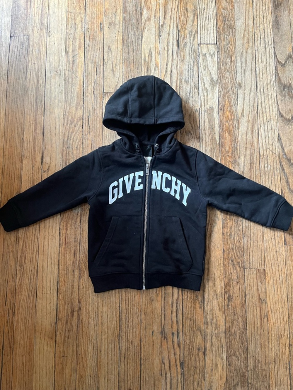 Givenchy Kids Black Hoodie with White Logo